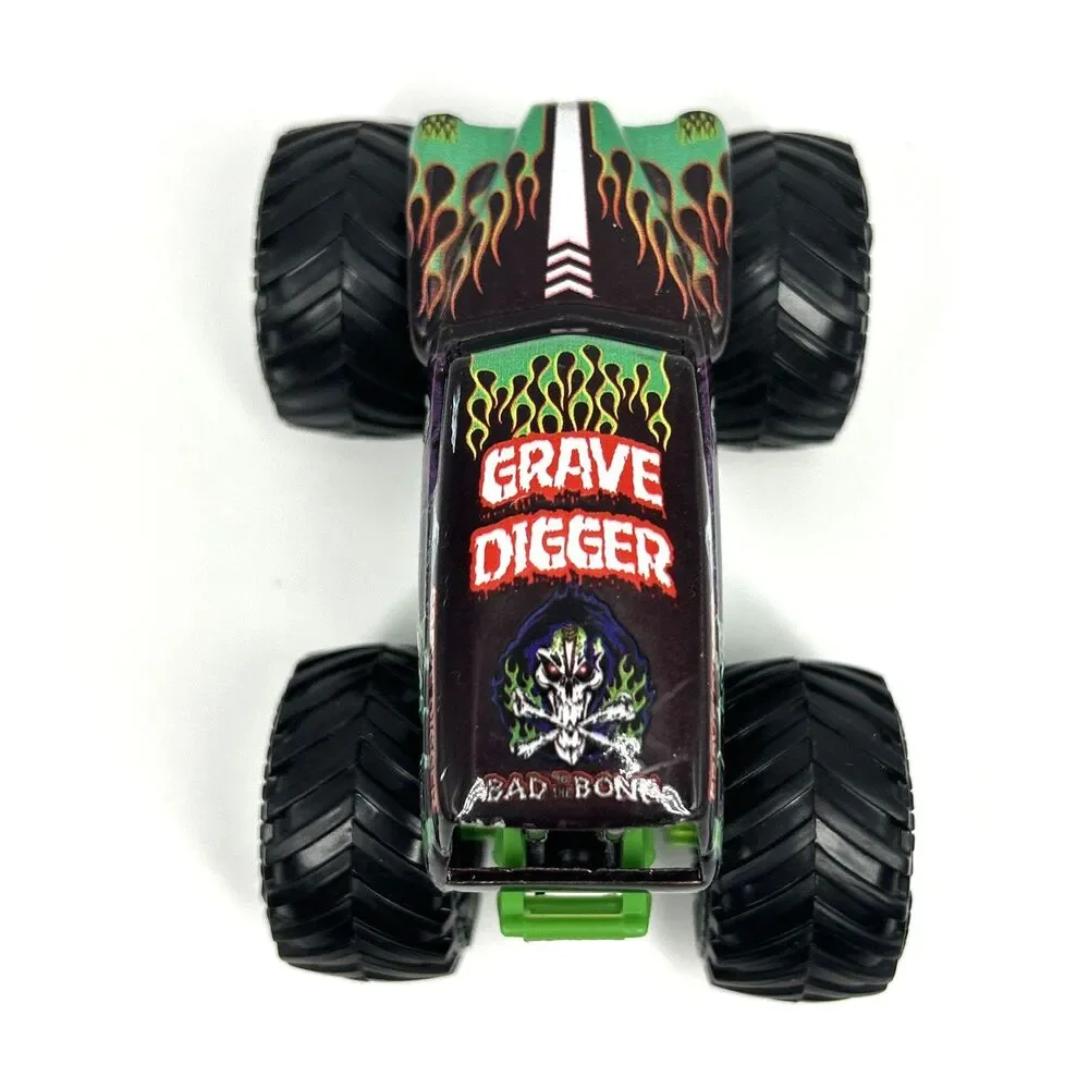 Monster Jam Grave Digger 1:64 Monster Truck Green Rims BKT Tires Bad to the bone